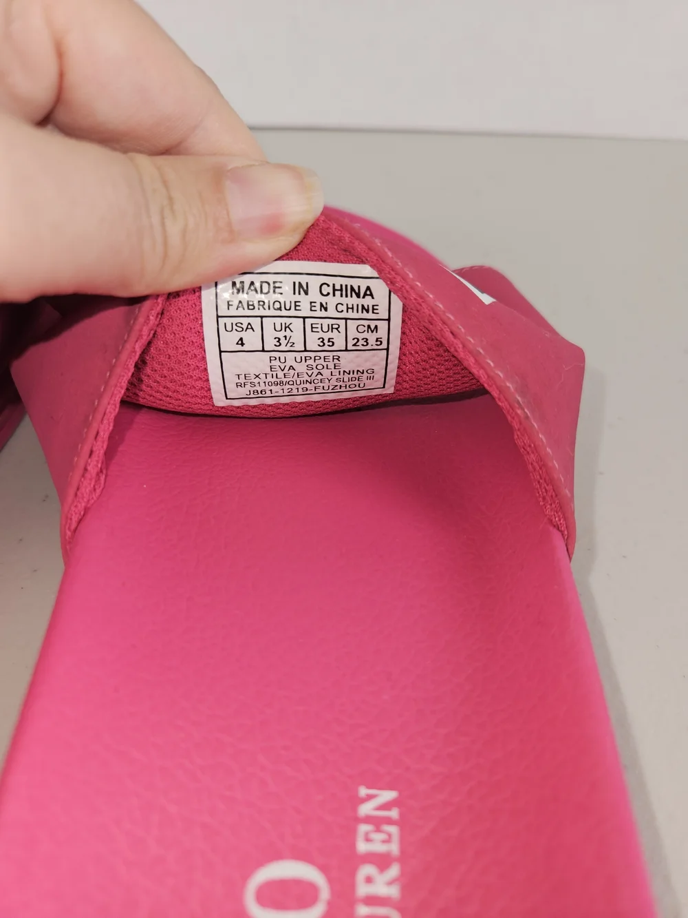 Youth Polo Ralph Lauren Slides Size 4 Hot Pink See Pictures Pre-loved